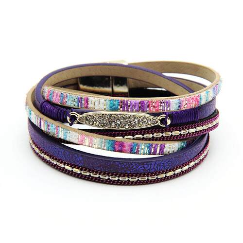 Vintage woven Bracelet leather jewelry fashion 覆古编织手錬