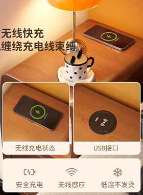 极窄大床头柜夹缝置物架实小屉超型窄木卧抽室NEM收纳床边柜迷你