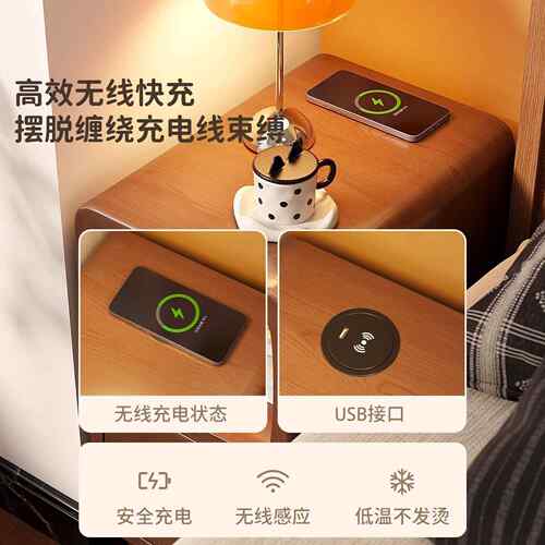 极窄大床缝头收柜夹置物小型抽架屉超窄实木卧室纳床边柜迷你RF简