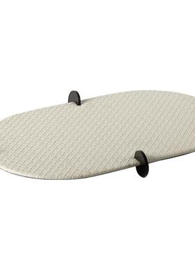 现代简约轻奢圆形皮革托盘样板间售楼处客厅茶几创意装饰圆盘摆件