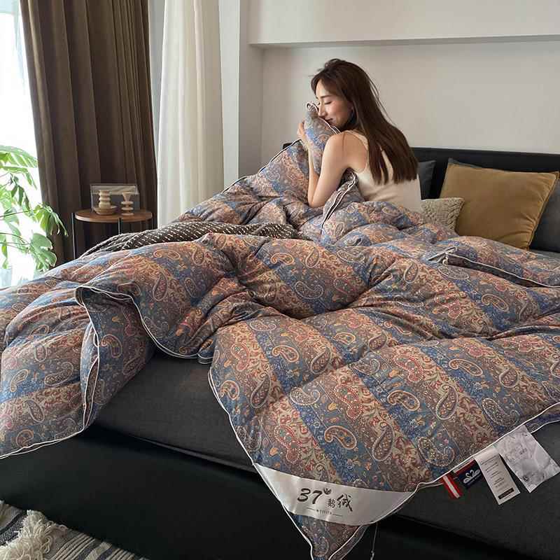 印花静羽音绒被9DS012白鸭绒被芯加厚羽绒冬0被春秋被酒店被羽绒