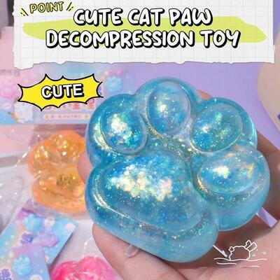Cute Cartoon Cat Paw Squishy Toy Soft Mochi Squeeze Toy Slow