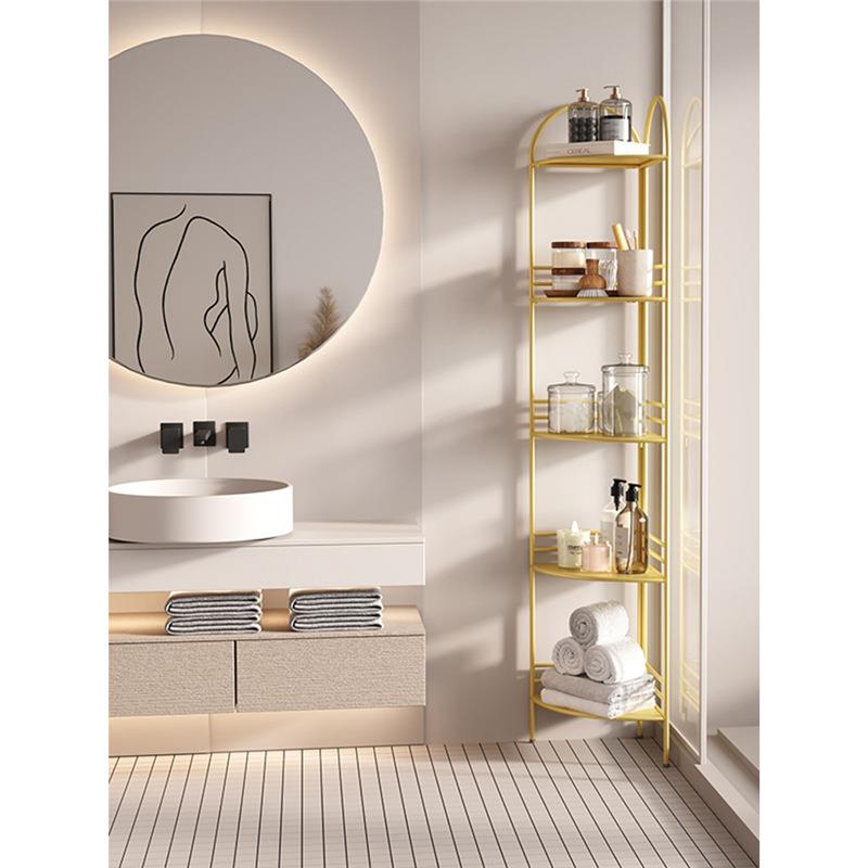 卫间层浴c114a-1生室洗角澡间铁艺转置物架洗手间墙角落地多三角