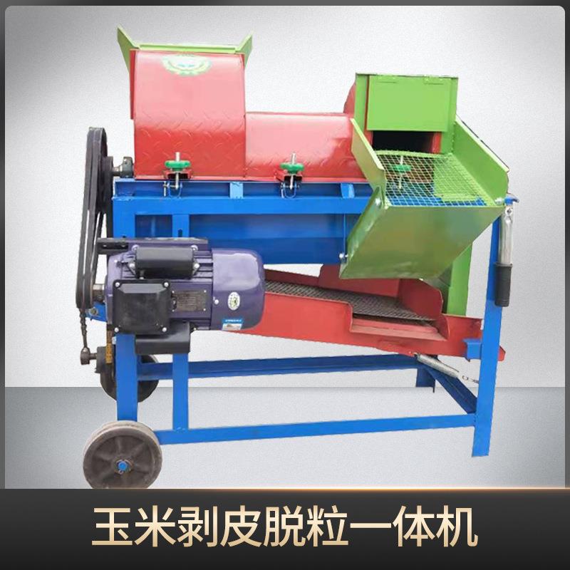 Corn thresher, peeling and threshing integrated machine