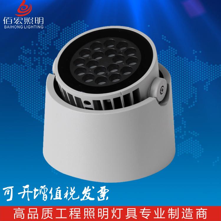 LED喇叭桶射灯斜盖照树灯18W36W54W72W户外景观亮化明装树桩灯