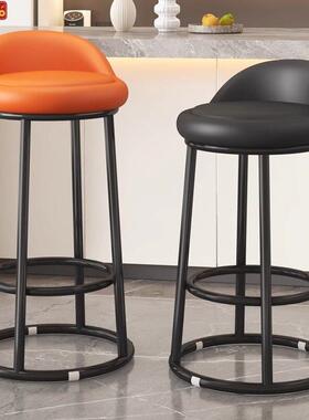 Iron high legged stool, bar counter chair, backrest chair