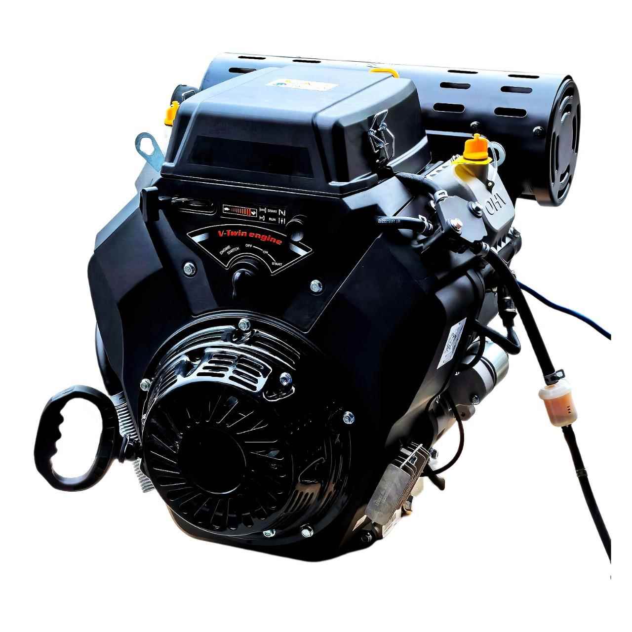 loncin隆鑫双缸发动机764ccLC2v80FD高压清洗机用18/19kw带拉盘