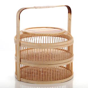 水蜜桃的高档水果手工编织精品竹编竹篮子竹包装礼盒购物篮篮手提