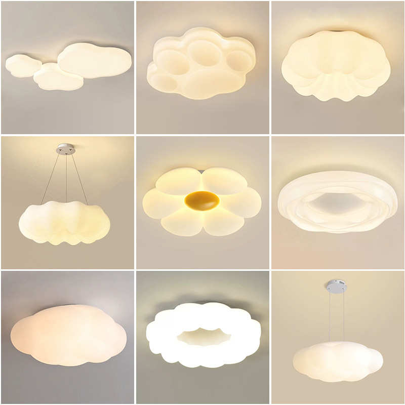 简约卧室吸顶灯 网红云朵客厅儿童房灯北欧现代奶油风主卧房间灯