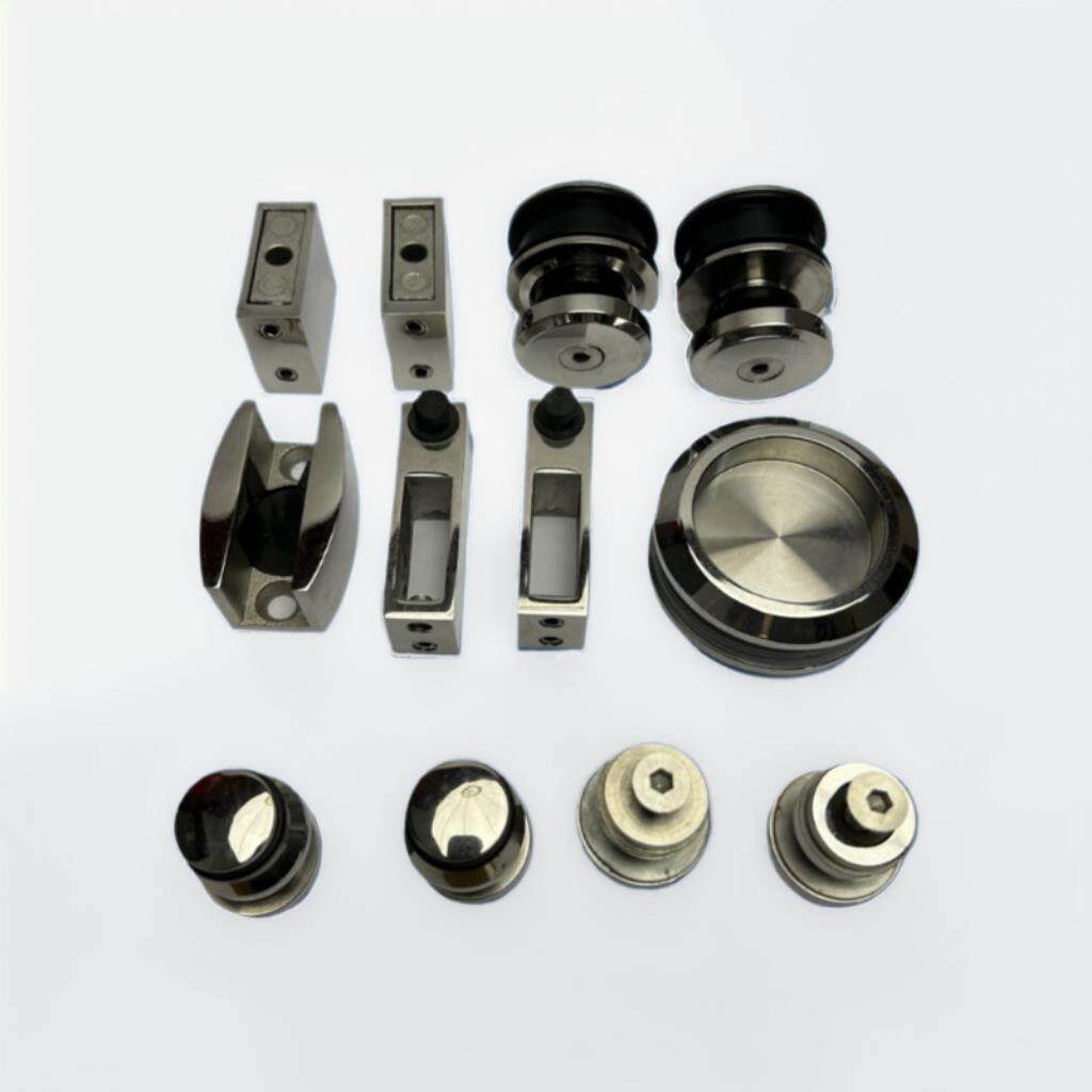 02卫生间玻璃门轨道滑轮套装配件推拉门滚滑吊轮移门吊轮单轮