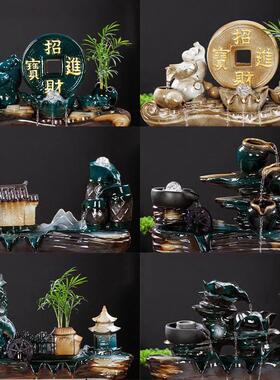 引进财富宝流水摆件，养鱼过滤，加氧，自动流水装置，内置过滤循