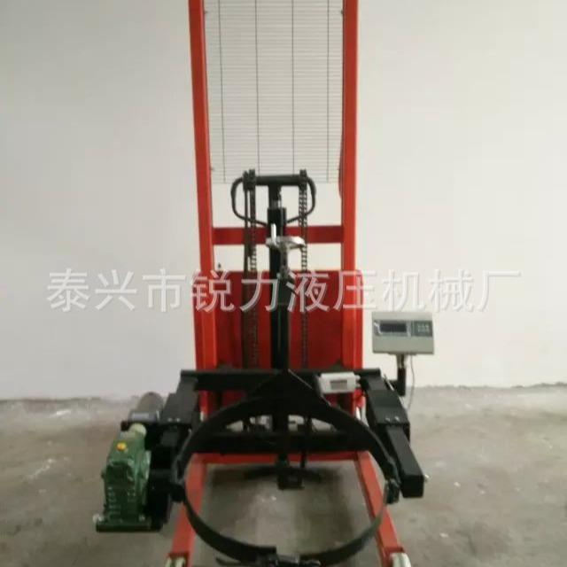 半电动油桶装卸车/电动油桶倾倒车/油桶装卸车/电子称油桶升高车