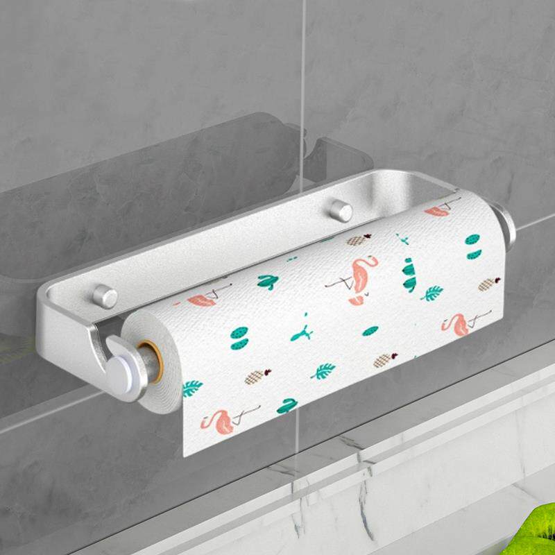 厨房纸巾架卷筒卫生纸架免打孔整体橱柜置物架纸巾架子挂架保鲜膜