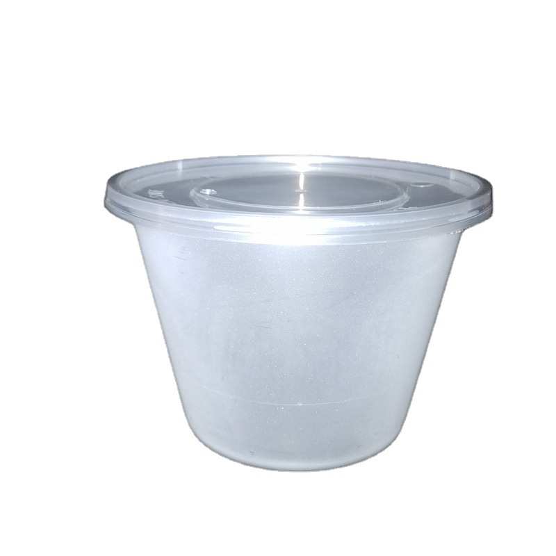 梅洋15391快餐碗 一次性外卖打包碗塑料圆形外卖餐盒500ml 450套