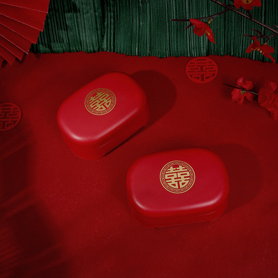 洗脸盆陪嫁红色结婚陪嫁用品套装