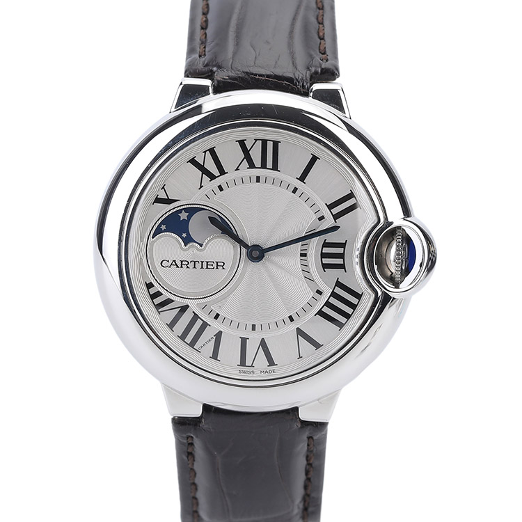 [9.8新]卡地亚蓝气球37mm月相自动机械表WSBB0020