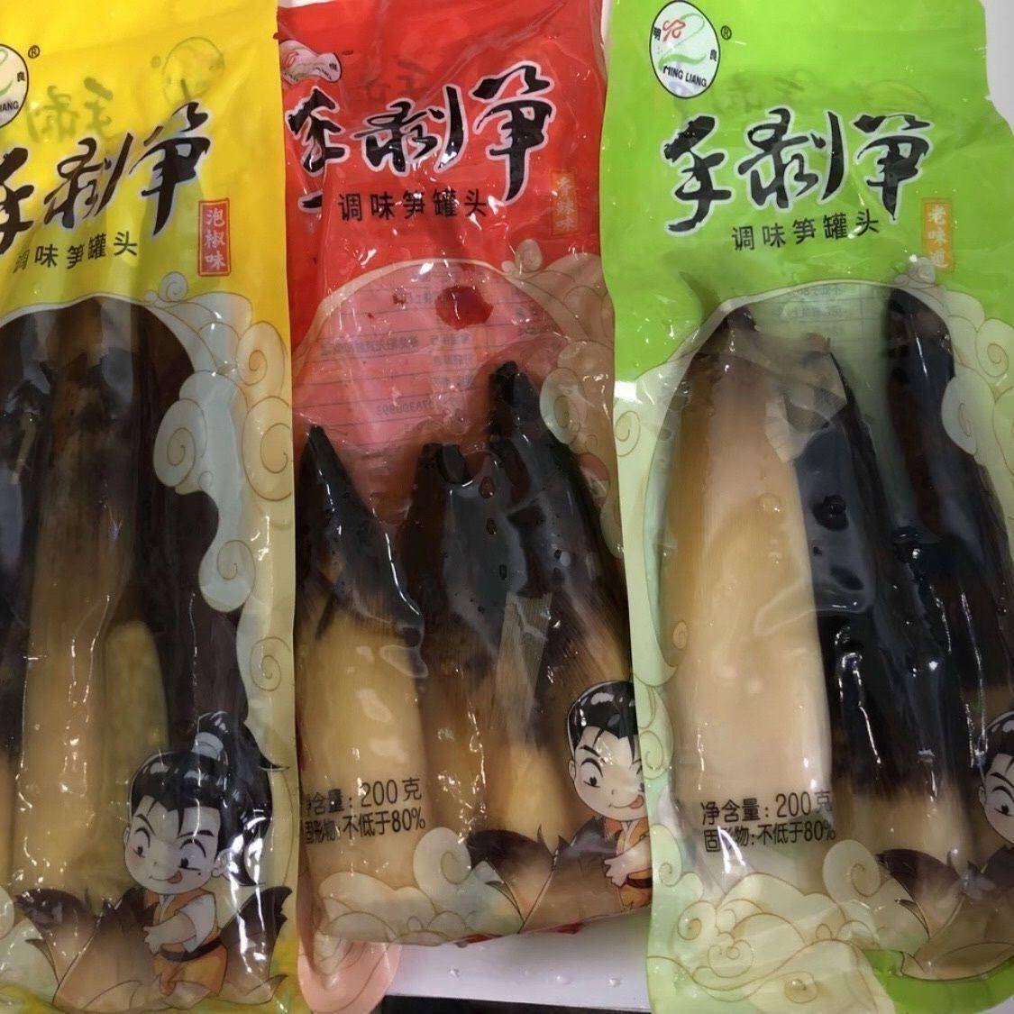 新货【明良】手剥笋香辣味/泡椒味/老味道 200g*2袋/3袋/5袋/8袋