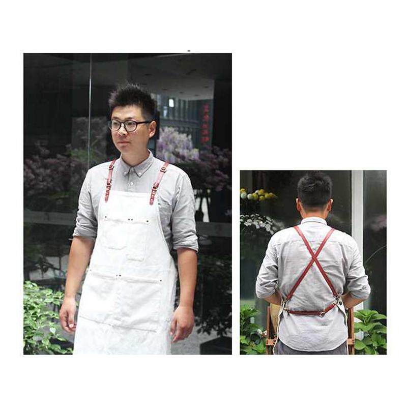 围裙 印logo餐厅咖啡师奶茶店烘培包邮挂脖牛仔亲子工作服围腰