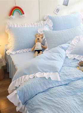 韩件公主风四件套ins少女心床版裙套件床单被床上用品FPY三套4套