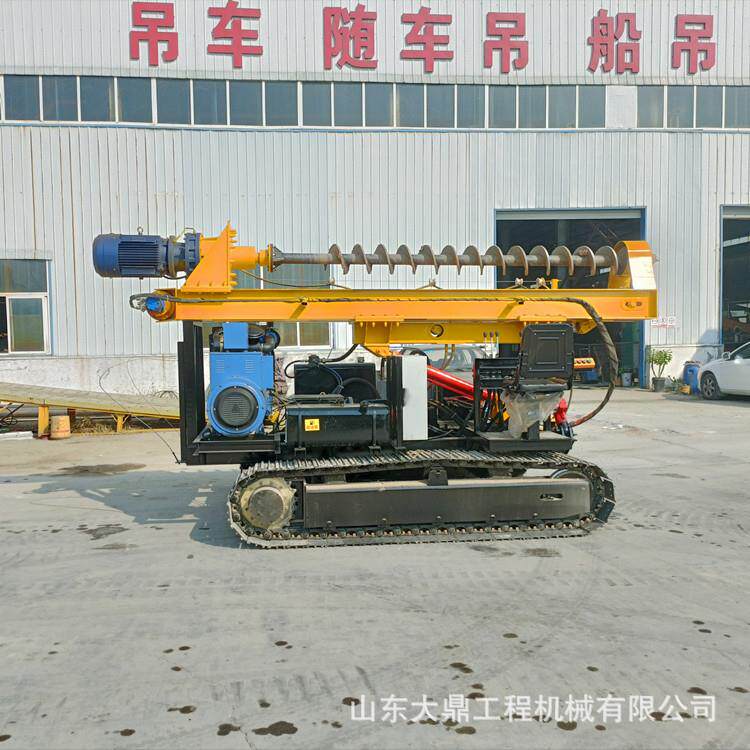 光伏支架打桩机桩机履带式螺旋钻孔机液压式压桩机
