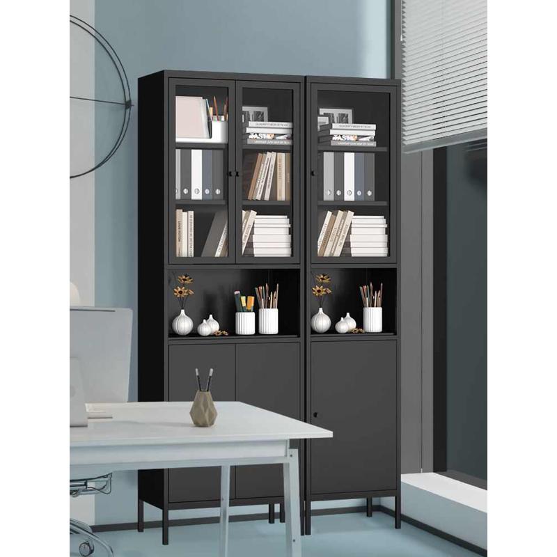 办公室文件柜铁皮资料书柜铁艺家用阳台客厅卧室夹缝收纳储物柜子