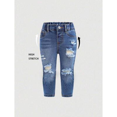K 30274 Ripped slim women's jeans 破洞紧身女士牛仔裤
