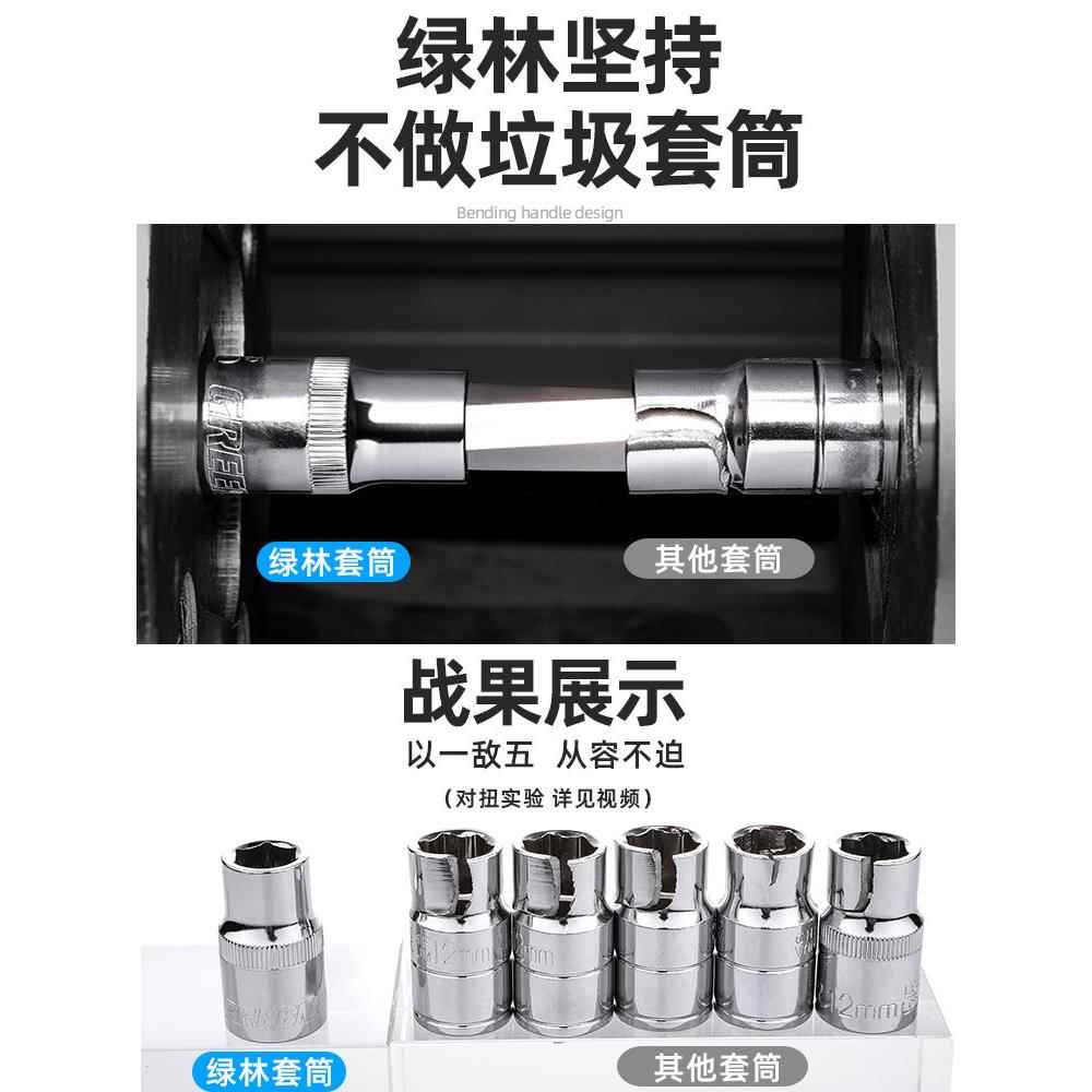 绿林汽修工具套装套筒扳手棘轮汽车维修组合修车工具箱多功能小飞图片