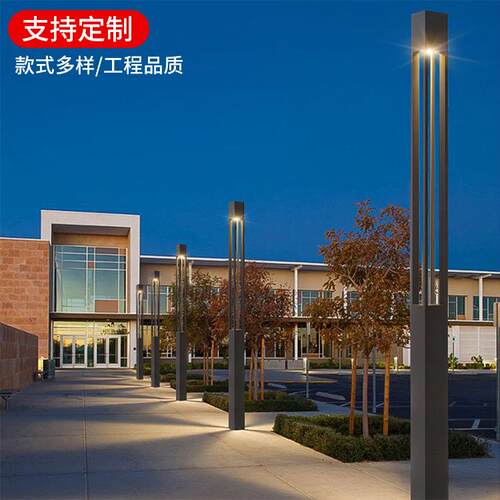 厂家现代庭院灯小区地插市政园林景观led户外灯方型3米庭院灯
