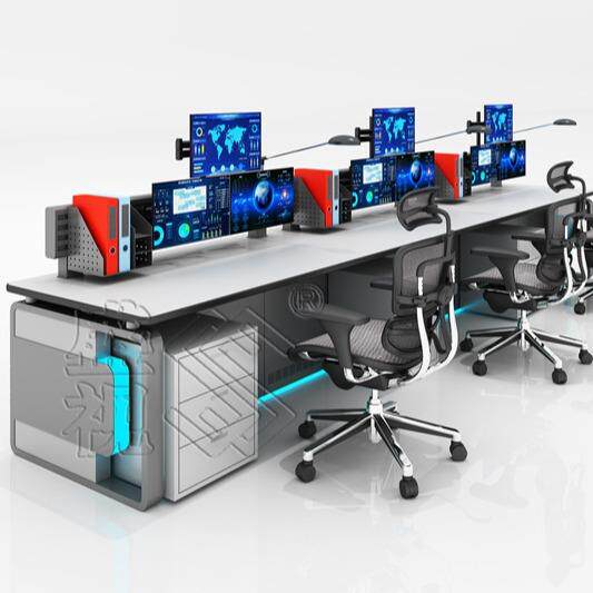 大型数据实验室控制台 指挥中心调度台 办公电脑桌操控台