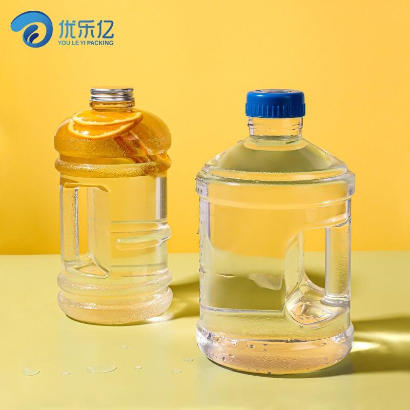 网红水桶3.2L升一次性超大容量水桶瓶2.2L升奶茶果汁饮料杯吨吨桶