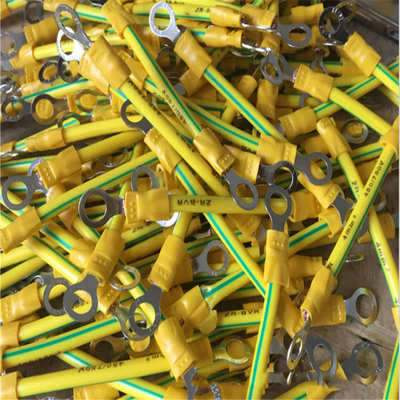 RV2-8黄绿接地线专用端子光伏小黄线RV2-5桥架接地冷压端子RV2-6