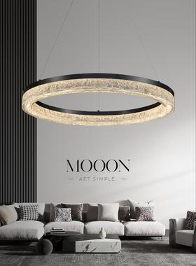 全铜意式极简客厅吊灯现代简约大气客厅灯轻奢感灯具2025新款