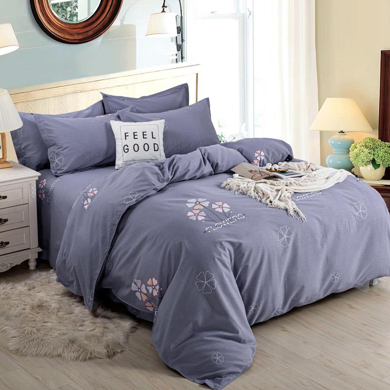 正品棉加厚磨毛纯四件套100棉秋冬新1.8m全2米床单被套双人床上品