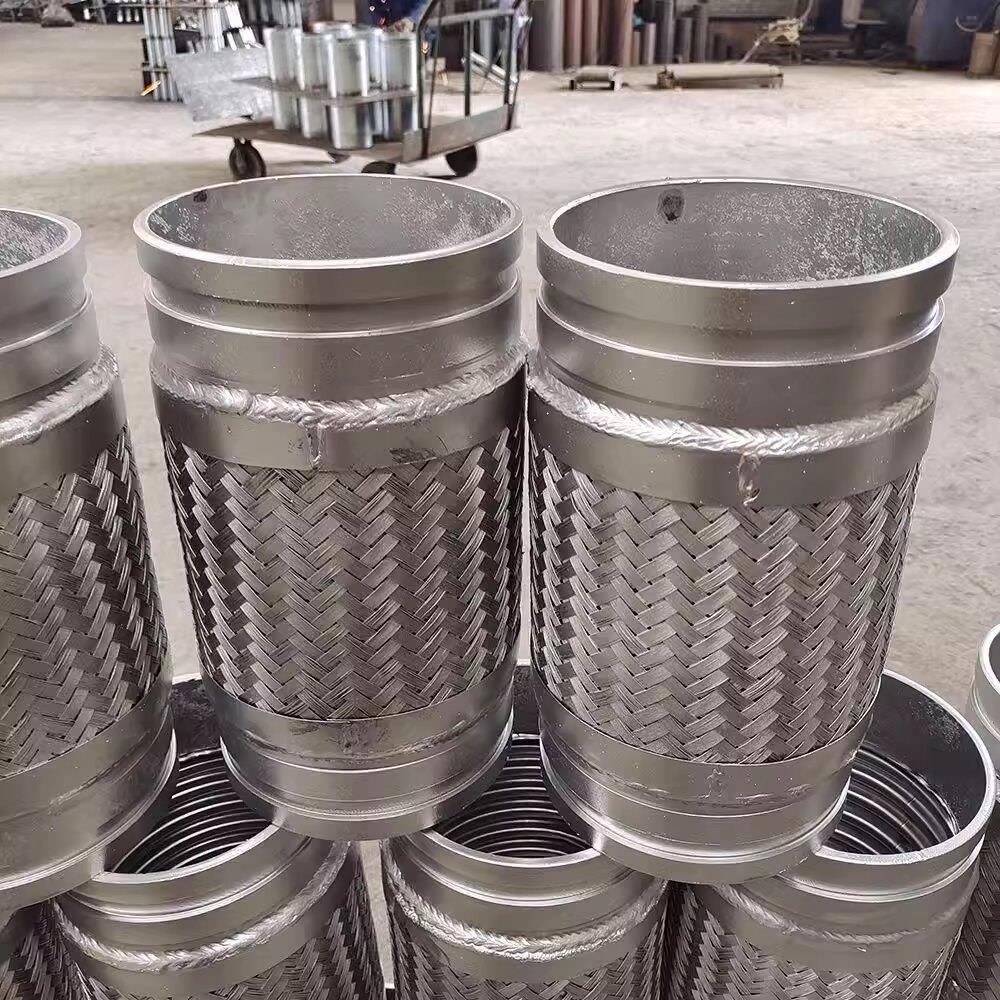 消防沟槽金属软管波纹补偿器伸缩接软接头软连接卡箍不锈钢编织管