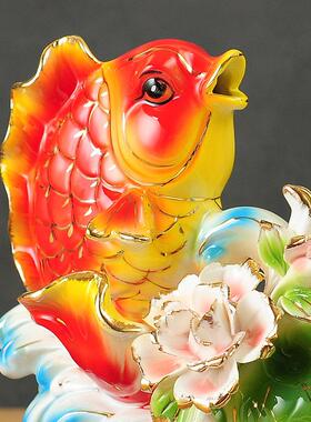 创意饰鱼摆件葫芦白菜陶艺95632瓷装客厅家居酒柜电品视柜结婚礼