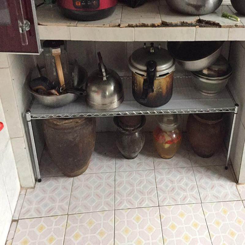 整体橱柜隔层架一层锅架置物架单层微波炉烤箱架层架40高分层架碗