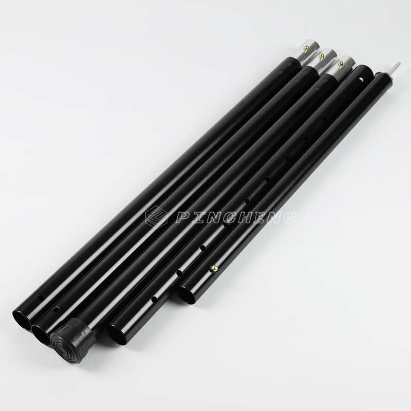 光亮黑色铝管加工 铝管抛光黑色氧化 铝合金黑色天幕杆厂家定制