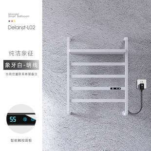 德国德朗斯汀毛巾烘干架智能卫生间家用浴巾电热消毒机杀菌枪灰色