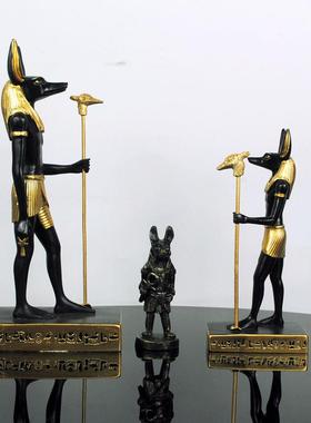 古埃及阿努比斯狗神摆件胡狼神像旅游纪念品家居装饰品工艺品摆设
