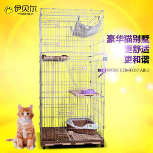 厂家直销供应猫笼三层猫别墅双层猫别墅豪华猫屋猫窝批发