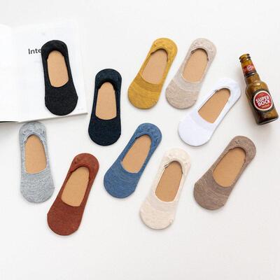 10 pieces = 5 pairs Women Cotton Invisible No show Socks non