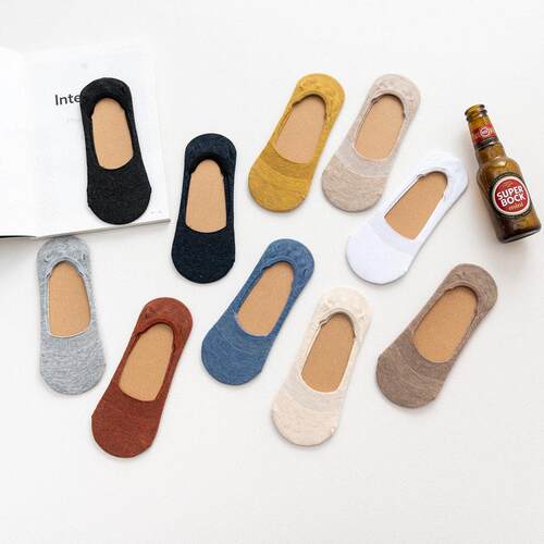 10 pieces = 5 pairs Women Cotton Invisible No show Socks non