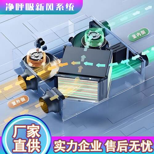全热交换新风机商用静音新风系统送风净化All双向流新风换气机