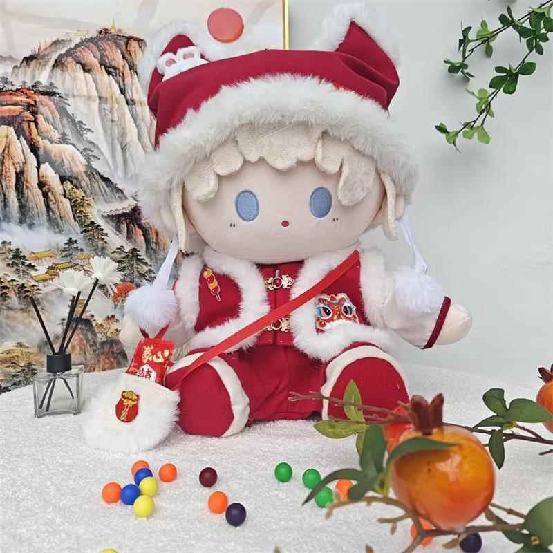 一番赏拜年衣服40厘米娃衣40cm棉花娃娃坐姿新年款喜庆红色无属性