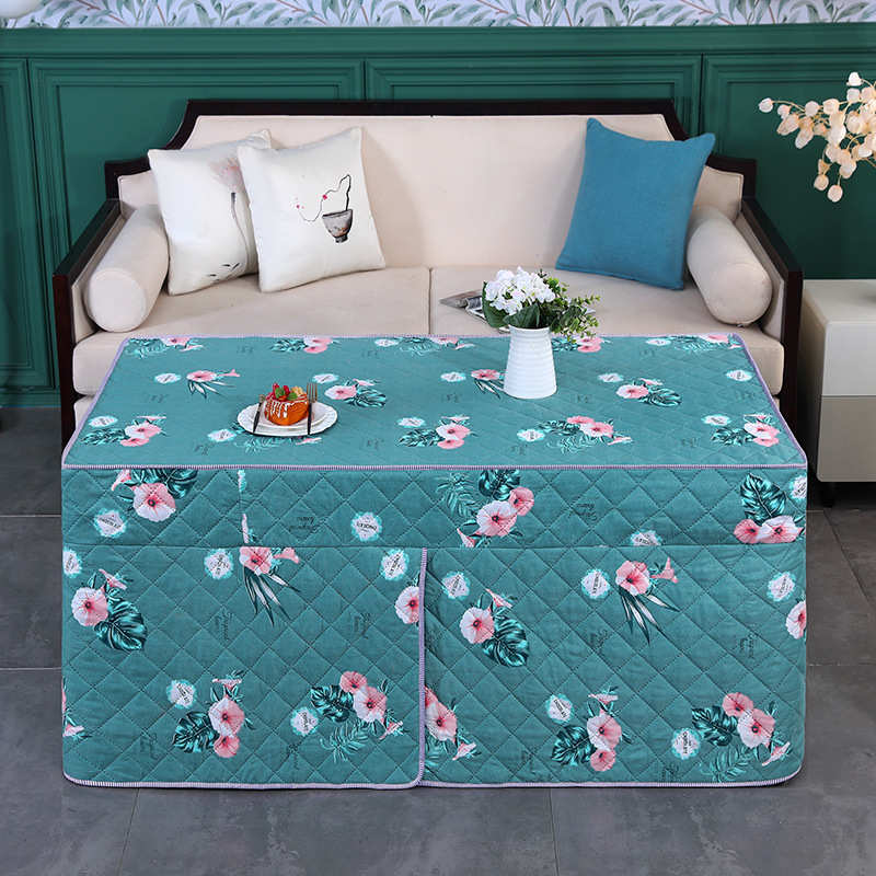 冬季加厚新款烤火罩长方形茶几桌套电烤炉罩子电暖桌罩烤火桌布