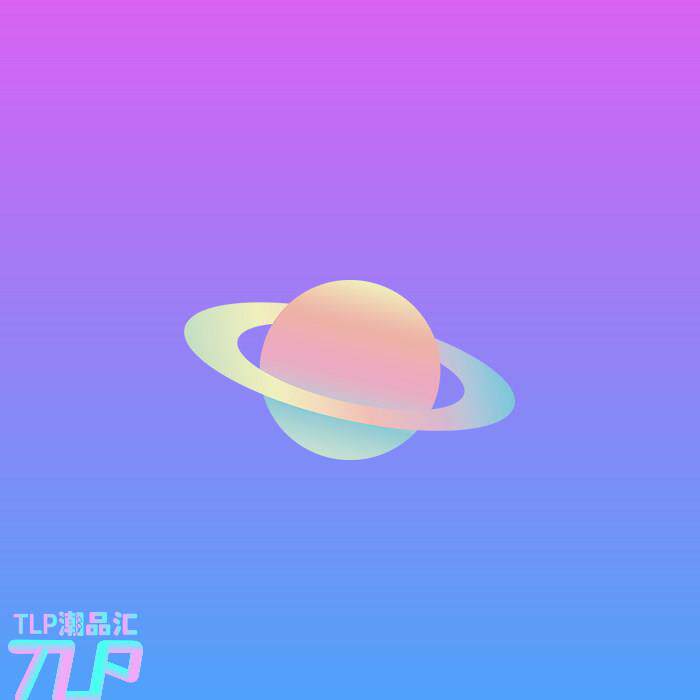 TLP反光车贴 80年代季 渐进色星球土星行星星环宇宙太空防水贴纸