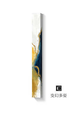 长条装饰画楼梯过道玄关版gju8立体轻竖壁画框走廊入户无奢抽象挂
