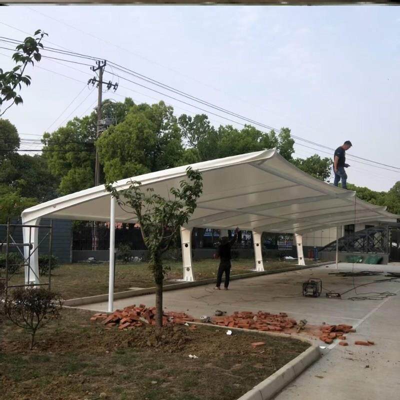 膜结构停车棚汽车棚景观棚电动车自行车遮阳雨棚厂家直销