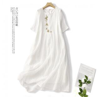 double 刺绣双层长款 layer dress 连衣裙 long Embroidered