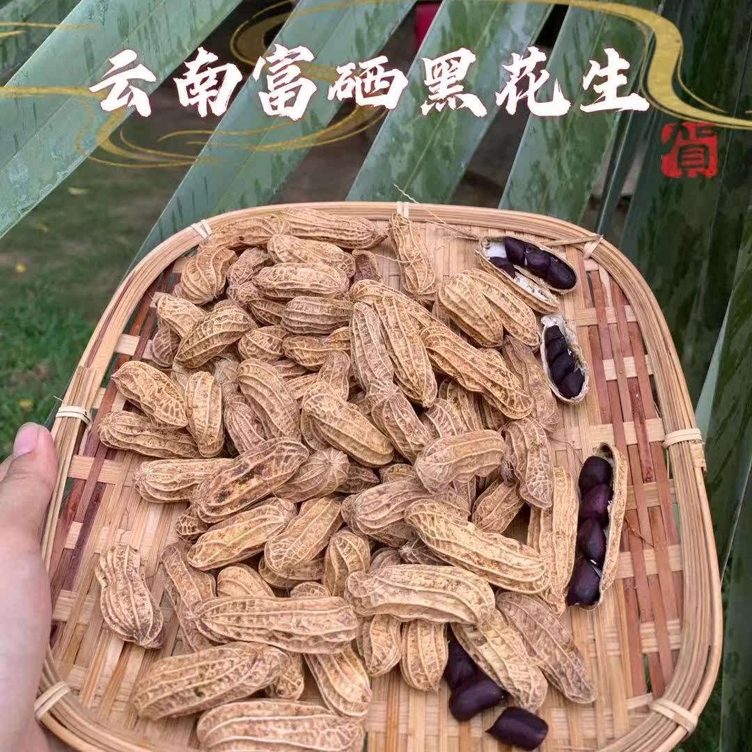 云南黑花生2025年新货特产带壳正宗甜紫皮黑皮生花生种籽晒干包邮